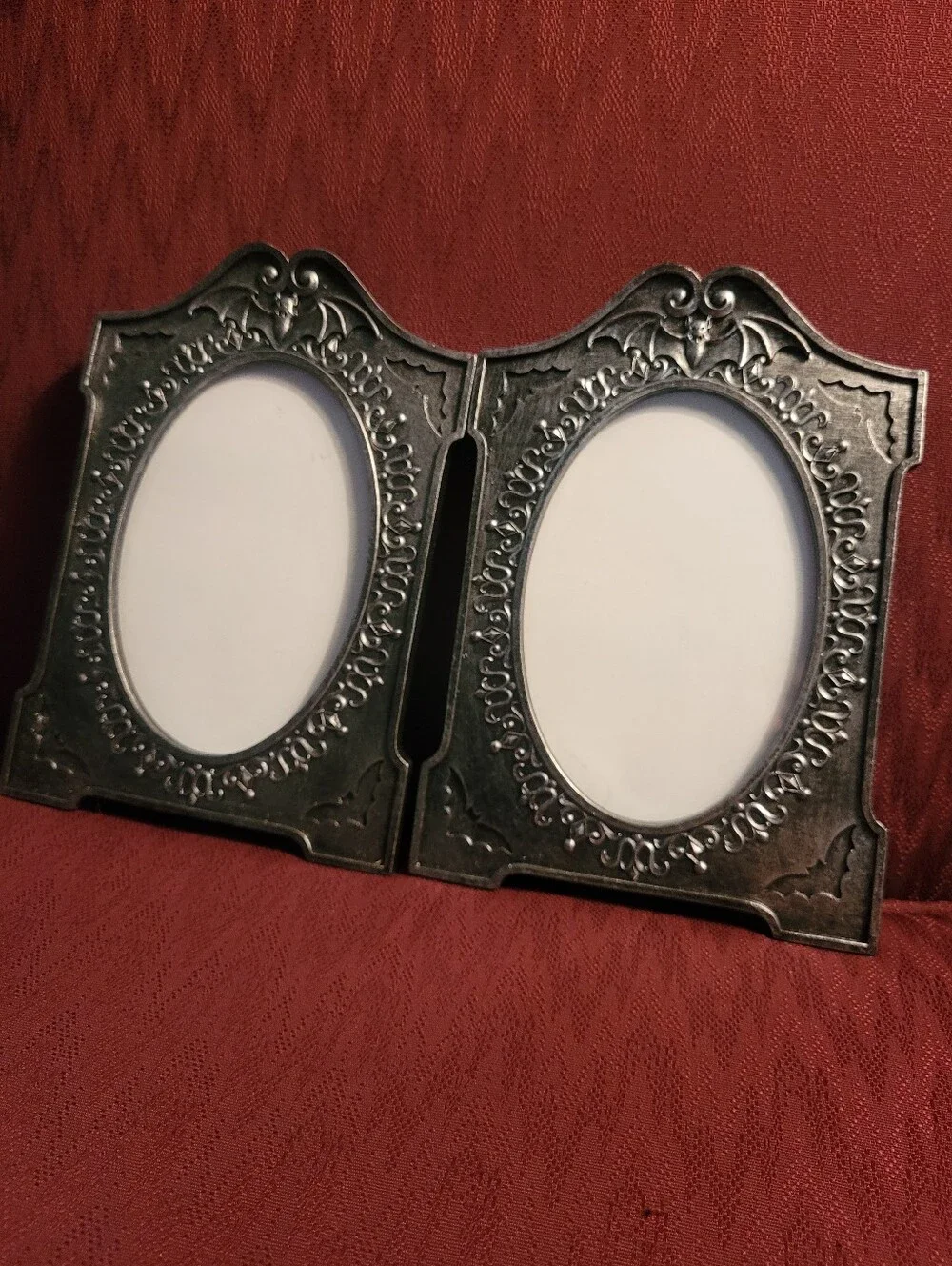 Picture frame set pair goth bat tomb gravestone Halloween